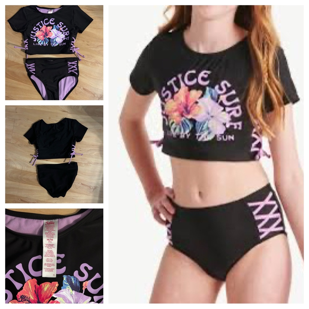 Justice Surf Rashguard 2
Piece Swimsuit Girls 10 (M)
Tankini Suit